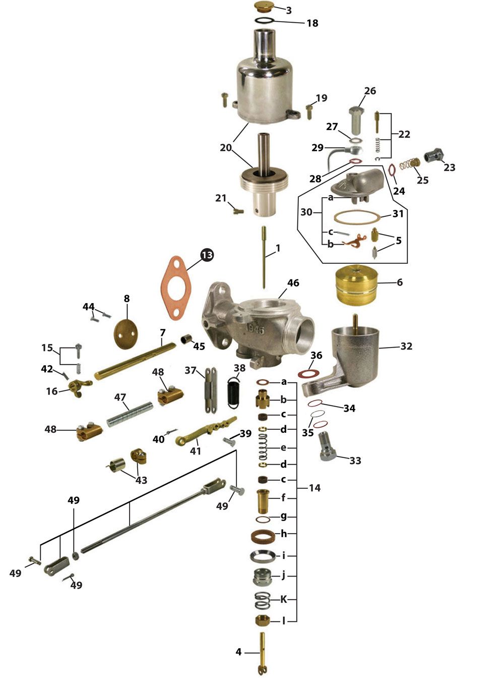 PartsforAUC 197 for Bugatti 11.9 H.P | SU Carburetters