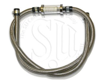 Braided Fuel Hose Kit including Filter 1/4in (6mm)