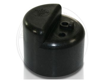 Stepped Top Pump Cap. Black With air vent hole.