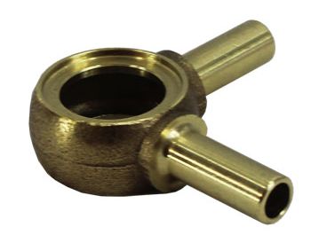 Double Brass 90° Banjo - For 5/16" Bore Fuel Hose
